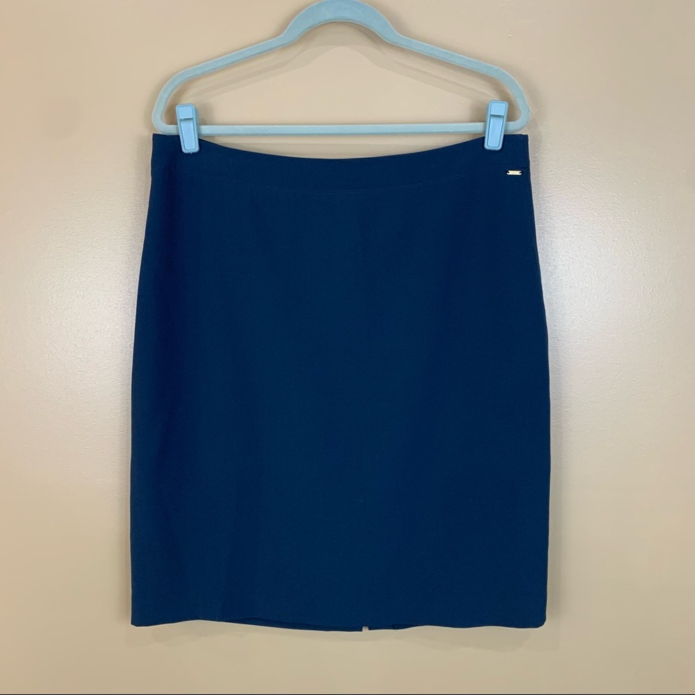 DONNA KARAN New York Navy Career Skirt